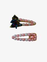 Load image into Gallery viewer, Pink Ornament Mila Barrettes , set of 2

