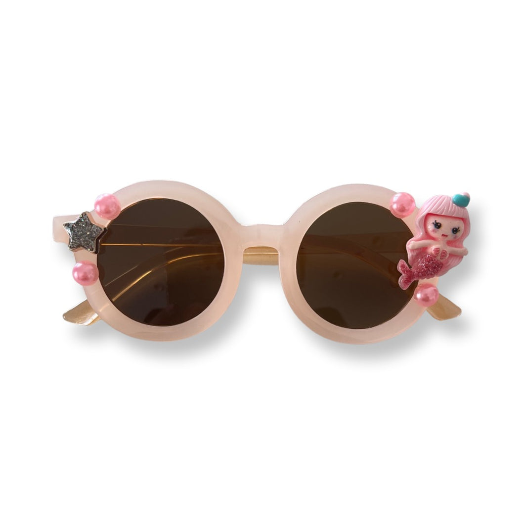 Pearly Pink Mermaid Alina Round Sunnies