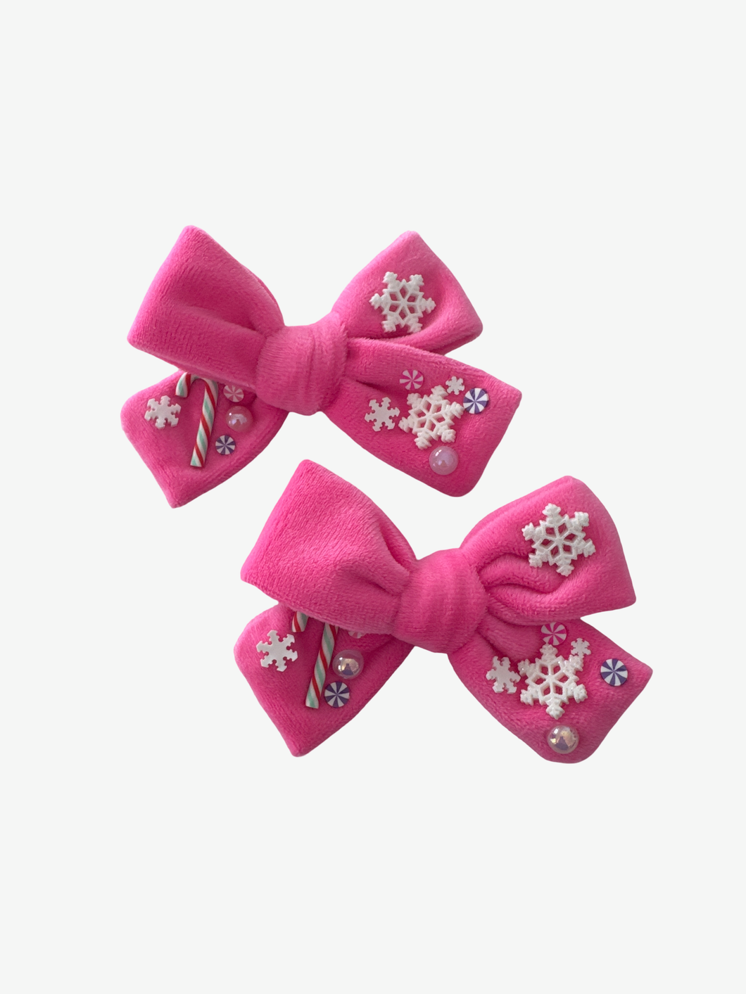 Mini Pink Candy Cane Camila Bow Set